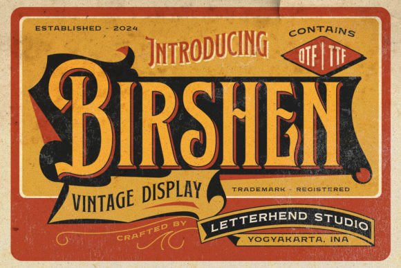 Birshen: The Vintage Serif Font for Polished Small Business Branding