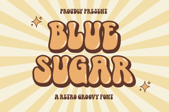 Blue Sugar: A Retro Groovy Display Typeface for Bold Digital Design