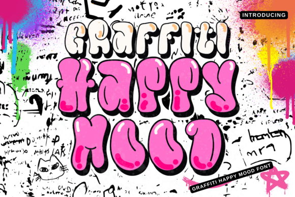 Graffiti Happy Mood: A Playful Typeface for Bold Editorial Design