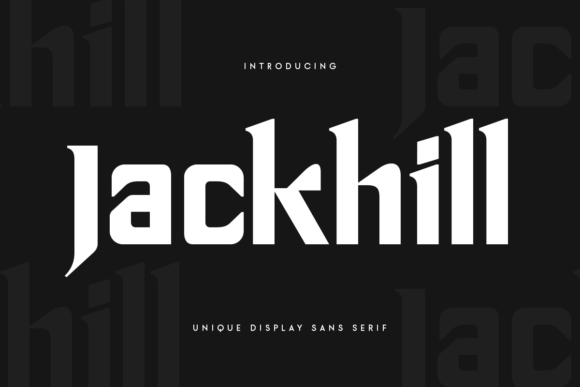 Jackhill: A Unique Display Typeface for Modern Editorial Design
