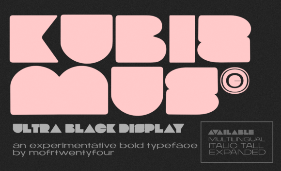 Kubizmus: A Bold Display Typeface for Impactful Brand Identity