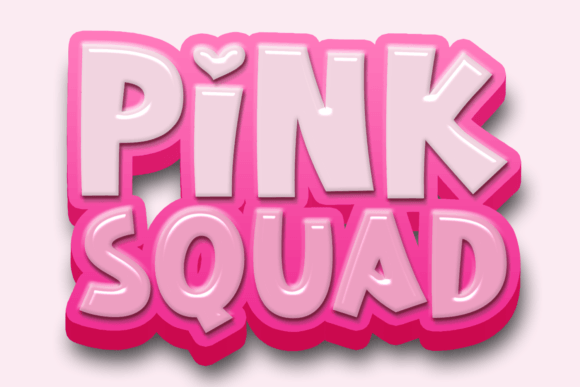Pink Squad: The Whimsical Display Font That Brings Craft Projects to Life